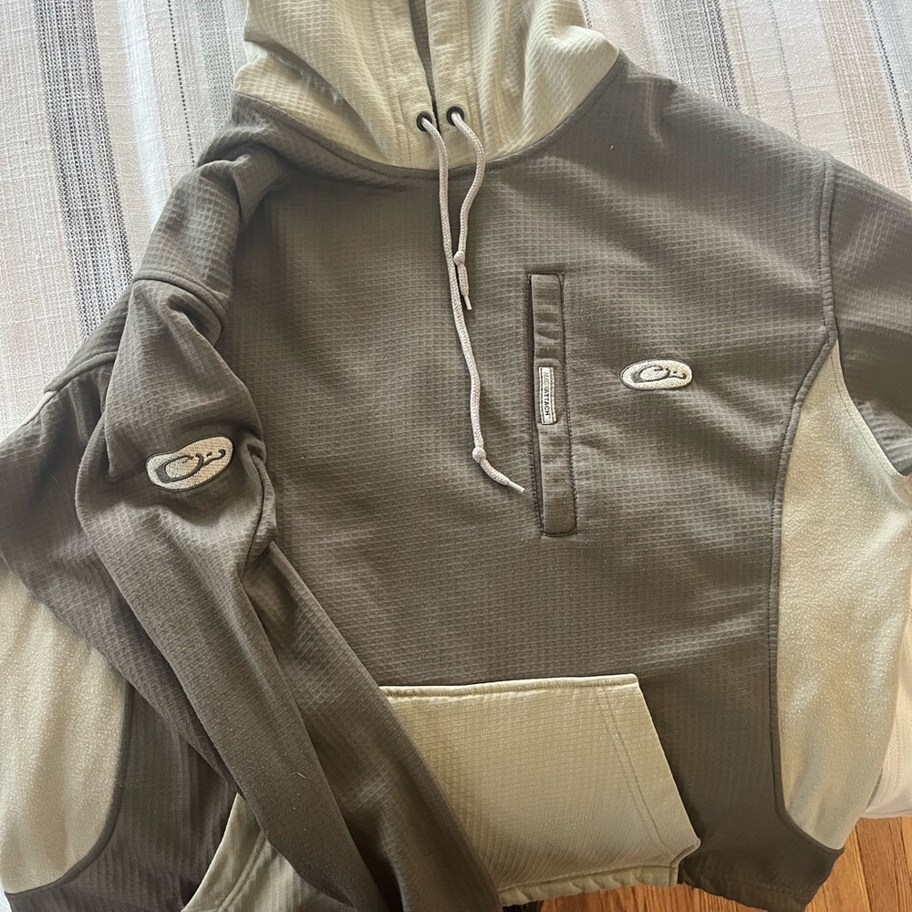 Drake lightweight hoodie. Light brown and Beige.